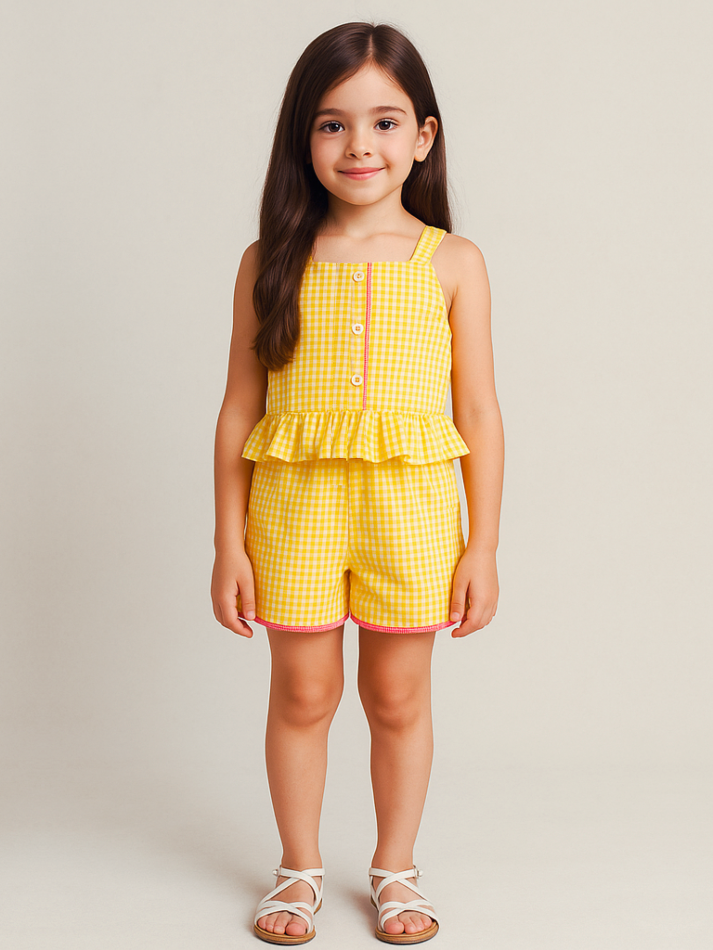 Yellow Shorts Set