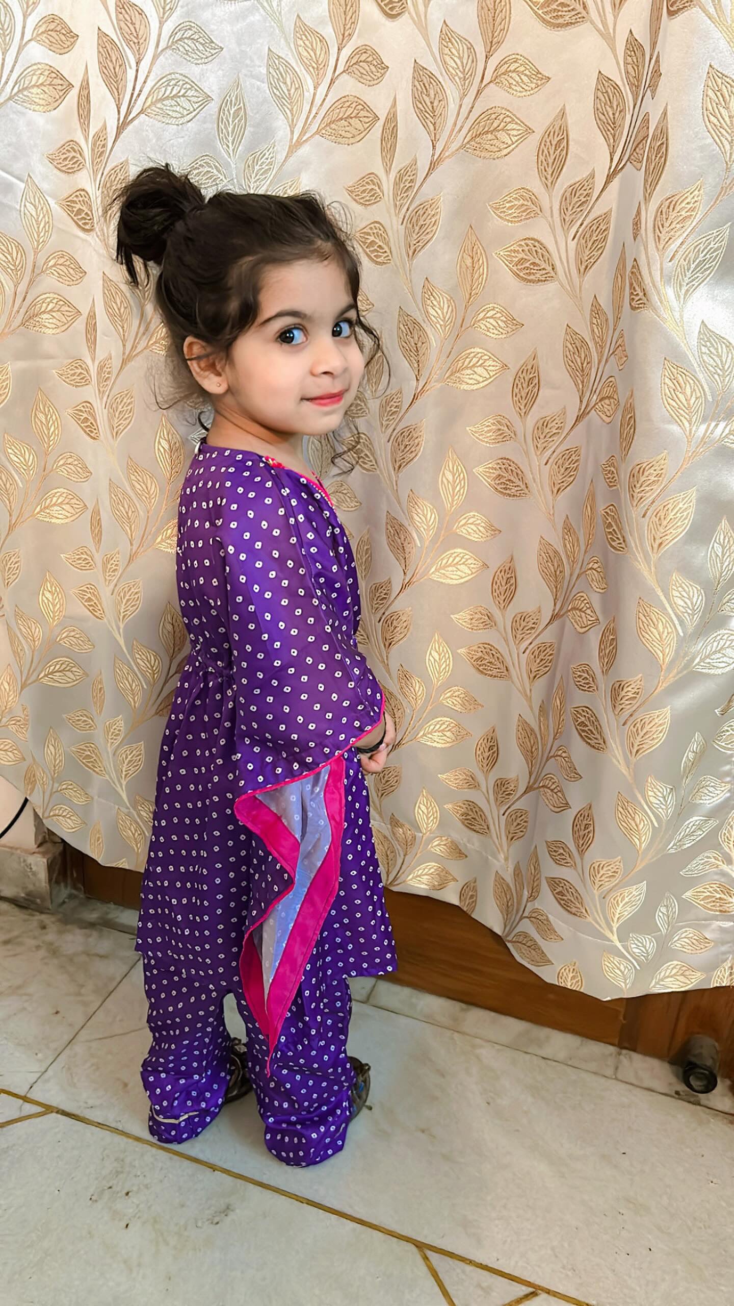 Purple Badhani Set