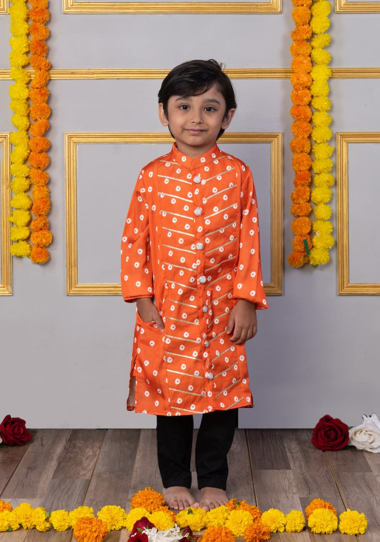 Ved Orange Kurta