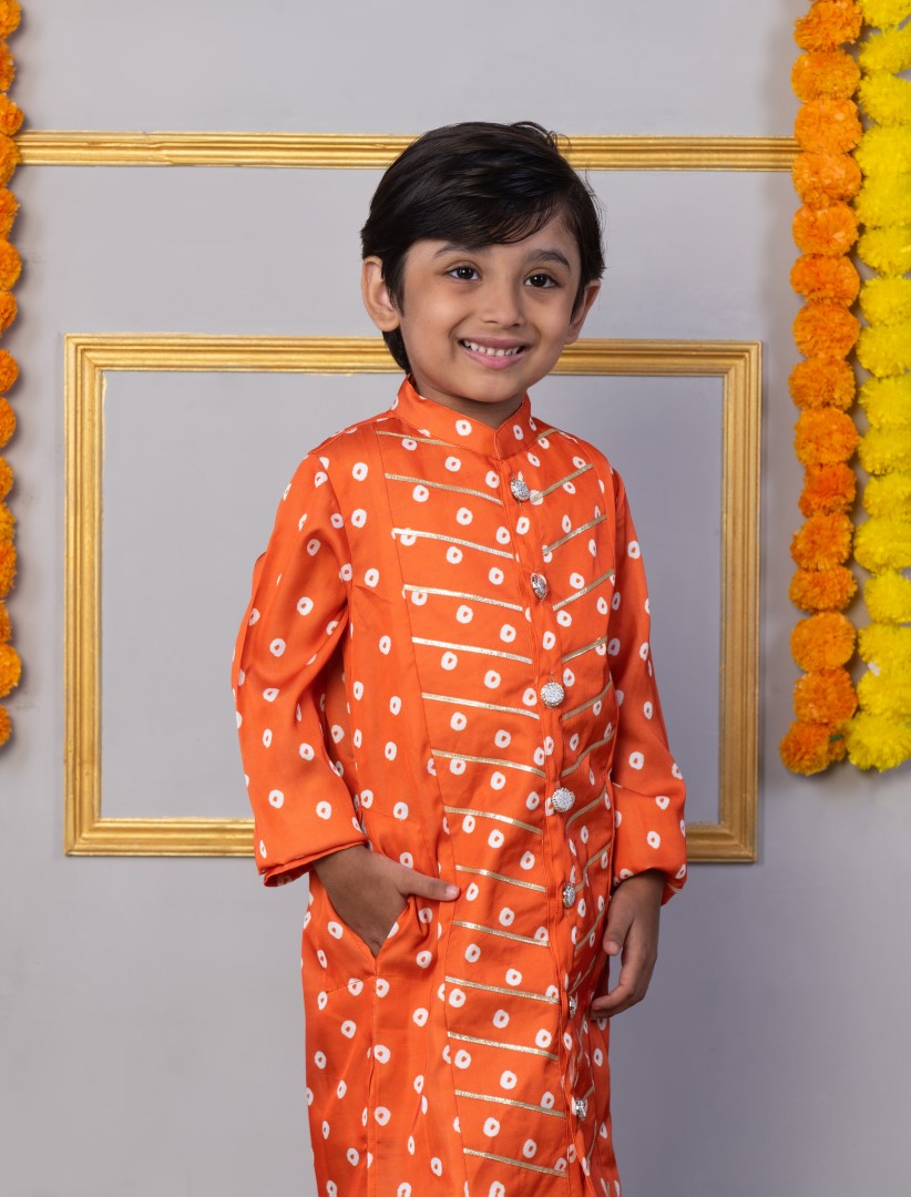 Ved Orange Kurta