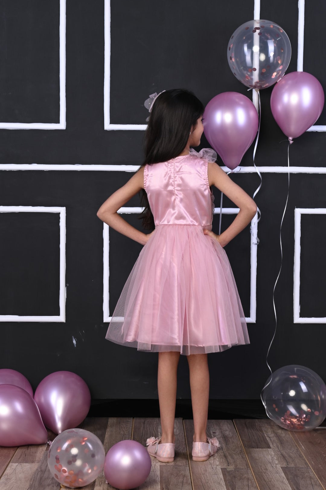 Adorn Peach Party Dress