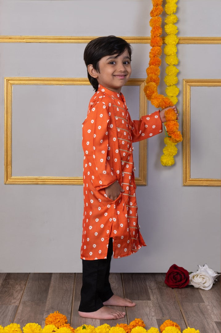 Ved Orange Kurta