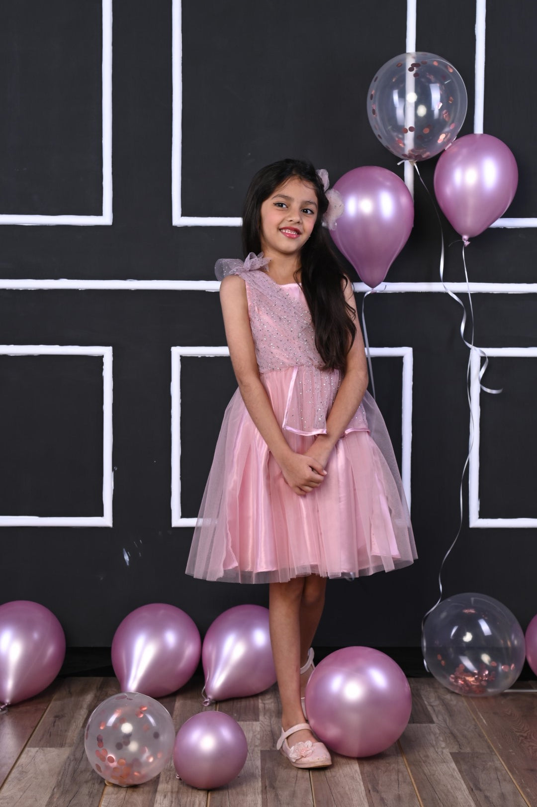 Adorn Peach Party Dress