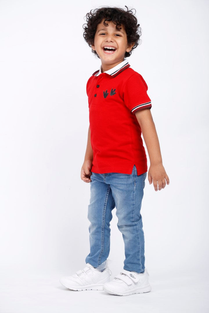 Cosmos Red Polo Tshirt