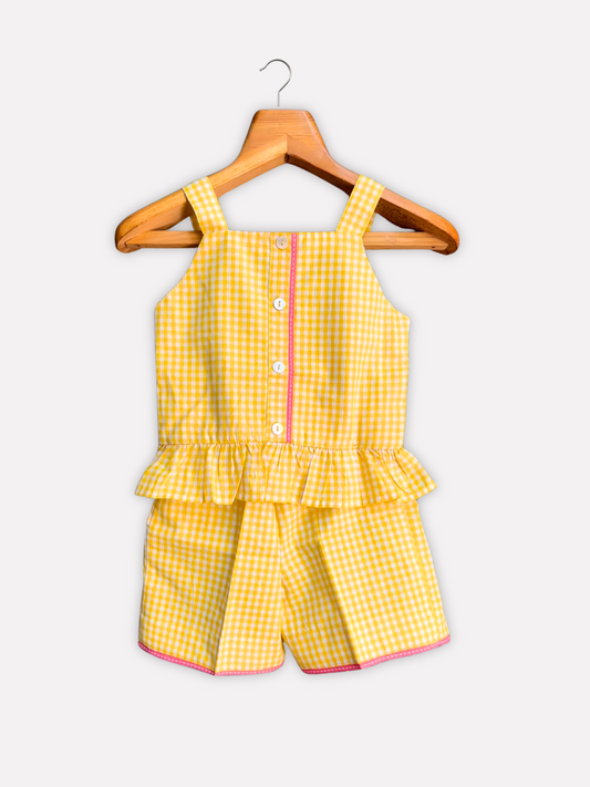 Yellow Shorts Set