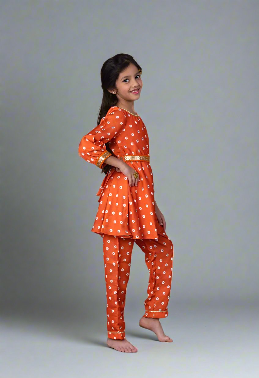 Aloha Orange Kurta Set