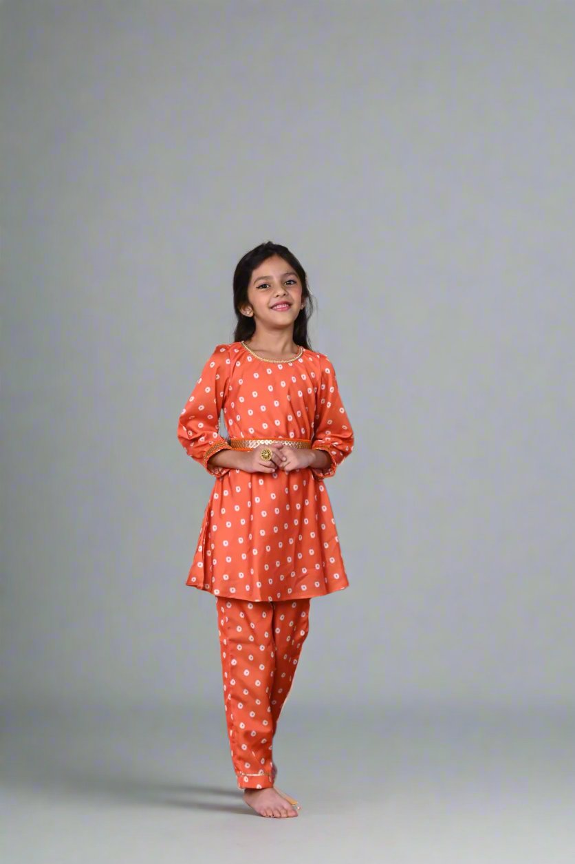 Aloha Orange Kurta Set