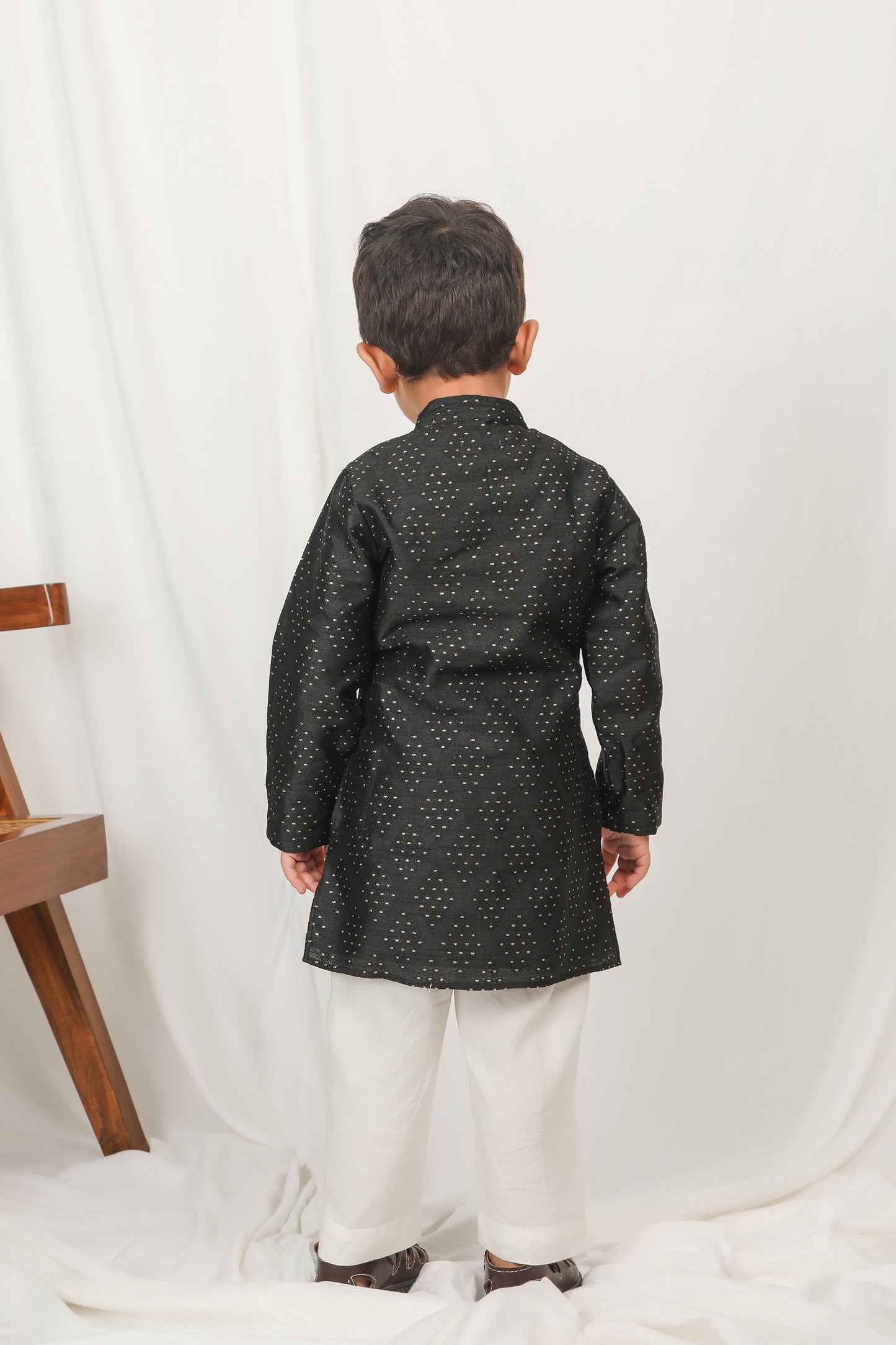 Boys Black Kurta Set